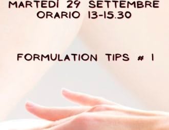 Formulation tips primo corso