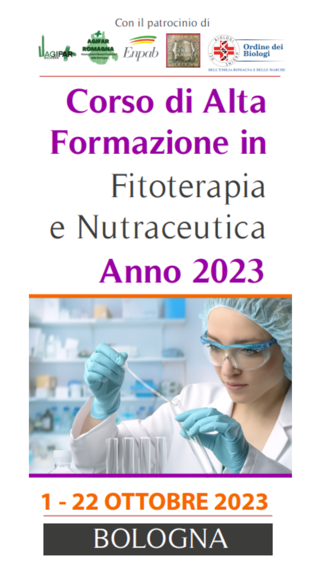CORSO DI ALTA FORMAZIONE IN FITOTERAPIA E NUTRACEUTICA ANNO 2023 BOLOGNA