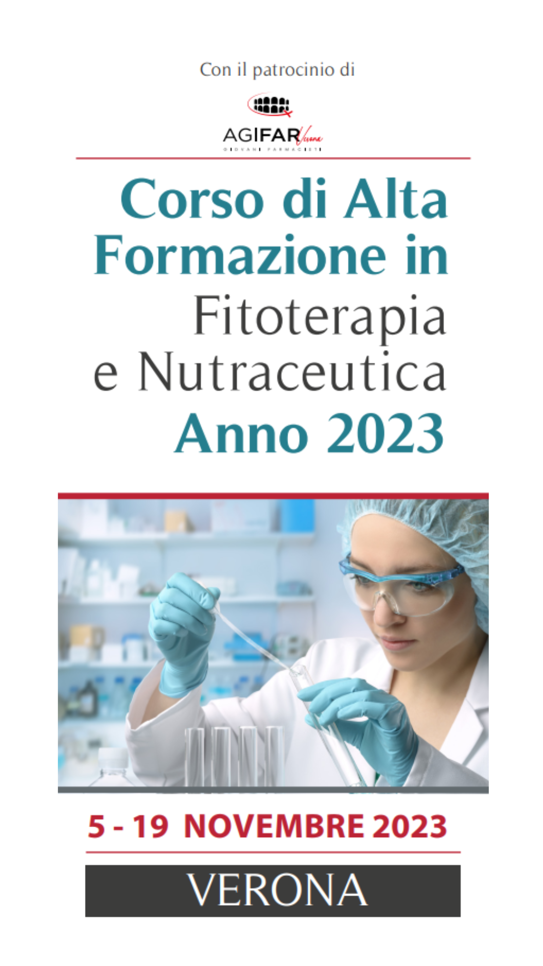 CORSO DI ALTA FORMAZIONE IN FITOTERAPIA E NUTRACEUTICA ANNO 2023 VERONA